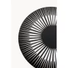 Kare Design Iris Kisasztal MDF Poliresin Fekete-Fehér Sugárzó Mintával