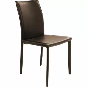 Kare Design Milano Szék Műbőr Barna Magas Támlával