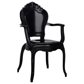 King Home King Arm Glamour Polikarbonát Szék Fekete