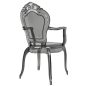 King Home King Arm Glamour Polikarbonát Füstszínű Karfás Szék