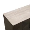 Richmond Interiors Claremont TV-szekrény sötétbarna tölgy travertino márvány piramis mintázat