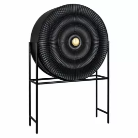   Richmond FEDA Mangófa Bárszekrény Fekete Arany Kör Ajtóval