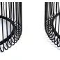KARE Wire Fekete Üveglapos Dohányzóasztal Szett 44 cm