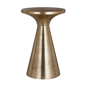 Richmond Booker Alumínium Dohányzóasztal Arany Bordázott