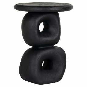   Richmond Everlee Műgyanta Kisasztal Fekete Organikus Dizájn