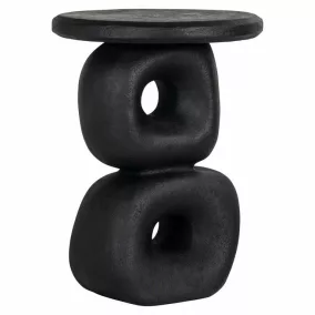   Richmond Everlee Műgyanta Kisasztal Fekete Organikus Dizájn