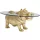 Kare Design Hippo Dohányzóasztal Arany Üveglappal