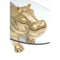 Kare Design Hippo Dohányzóasztal Arany Üveglappal