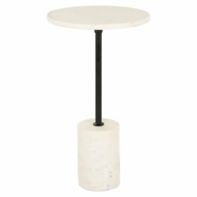 Richmond Misty 30 Márvány Kisasztal Fehér Minimál