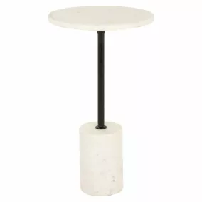 Richmond Misty 30 Márvány Kisasztal Fehér Minimál