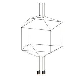 King Home Flusso 4 Geometrikus LED Függőlámpa Fekete