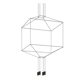 King Home Flusso 4 Geometrikus LED Függőlámpa Fekete