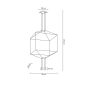King Home Flusso 4 Geometrikus LED Függőlámpa Fekete