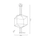 King Home Flusso 4 Geometrikus LED Függőlámpa Fekete
