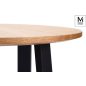 Modesto Tavolo 60 Kerek Tölgy Asztal Fekete Fémlábbal