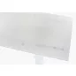   King Home Vendome Opti White Üveg Étkezőasztal Hullámos Lábakkal