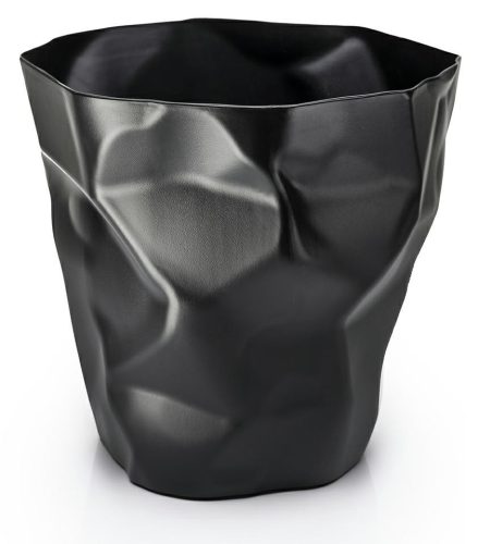 King Home Plast Designer Hulladékgyűjtő Polipropilén Fekete Gyűrt
