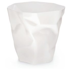   King Home Plast Designer Hullámos Szemeteskosár Polipropilén Fehér