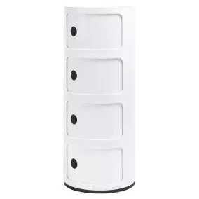   King Home Combi 4 Tárolószekrény ABS Fehér Csúszóajtós