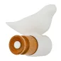   King Home BIRD fali fogas fehér polipropilén és bükk fa skandináv design