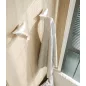   King Home BIRD fali fogas fehér polipropilén és bükk fa skandináv design