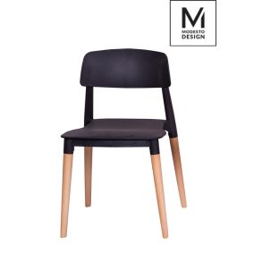 Modesto ECCO Polipropilén Szék Fekete Bükkfa Lábakkal