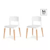 Modesto Design ECCO Szék Szett Polipropilén Bükk Fehér Skandináv Design (2 db)