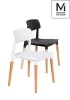 Modesto Design ECCO Szék Szett Polipropilén Bükk Fehér Skandináv Design (2 db)