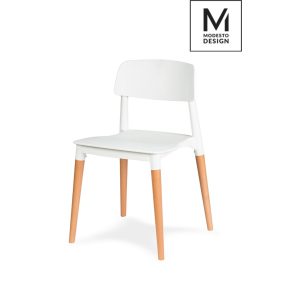   Modesto Design ECCO Polipropilén Szék Fehér Bükkfa Lábakkal