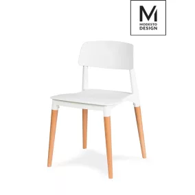   Modesto Design ECCO Polipropilén Szék Fehér Bükkfa Lábakkal