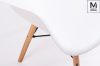 Modesto Design DAW DSW Polipropilén Fotel Fehér Bükkfa Lábakkal