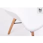   Modesto Design DAW DSW Polipropilén Fotel Fehér Bükkfa Lábakkal