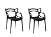Modesto Design HILO Szék Készlet Polipropilén Fekete Minimalistás (2 db)