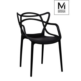   Modesto HILO Polipropilén Szék Fekete Modern Fonott Mintázattal