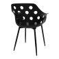 King Home Jason Geometrikus Polipropilén Szék Fekete