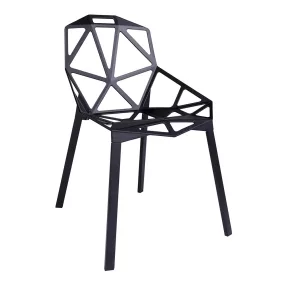 King Home Split Premium Geometrikus Alumínium Szék Fekete