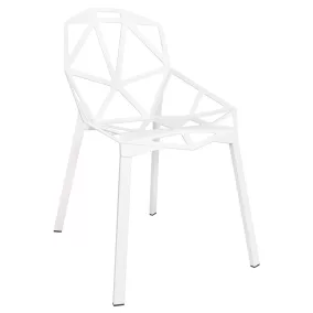 King Home Split Premium Alumínium Geometrikus Szék Fehér