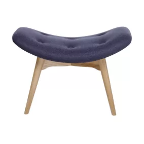 King Home Contour Lábtartó Szürke Szövet Kőrisfa