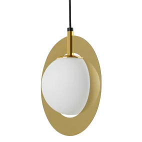 King Home Aurora Függőlámpa Üveg-Fém Arany Elegáns