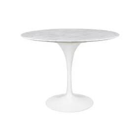   King Home Tulip Marble Kerek Étkezőasztal Carrara Márvány Fehér
