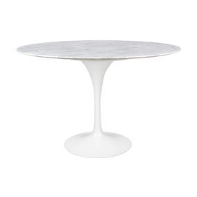   King Home Tulip Marble 120 Carrara étkezőasztal márvány fehér