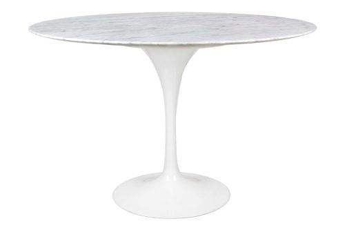King Home Tulip Marble 120 Carrara étkezőasztal márvány fehér