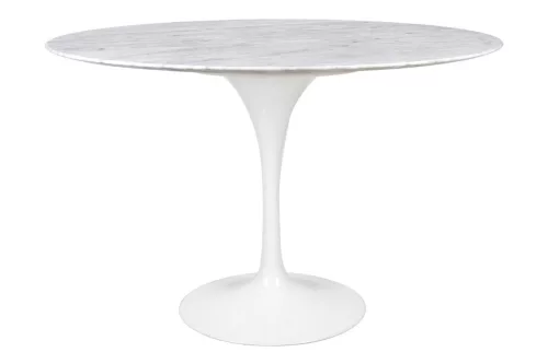 King Home Tulip Marble 120 Carrara étkezőasztal márvány fehér