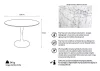 King Home Tulip Marble 120 Carrara étkezőasztal márvány fehér