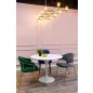 King Home Tulip Premium Kerek Étkezőasztal MDF Fehér Fényes