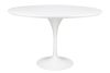 King Home Tulip Premium Kerek Étkezőasztal MDF Fehér Fényes