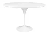 King Home Tulip Premium Kerek Étkezőasztal MDF Fehér Fényes
