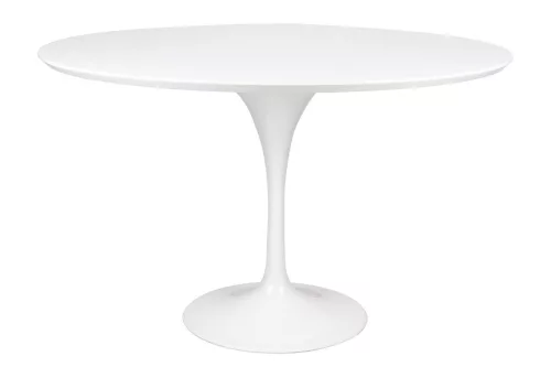King Home Tulip Premium Kerek Étkezőasztal MDF Fehér Fényes