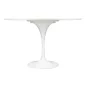 King Home Tulip Premium Kerek Étkezőasztal MDF Fehér Fényes