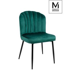 Modesto Rango Retro Bársony Szék Zöld Bordázott